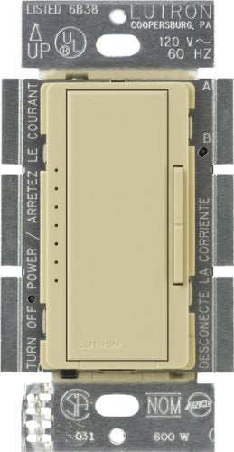 Lutron MA-600-IV Maestro 600-watt Multi-Location/Single Pole Digital Fade Dimmer, Ivory