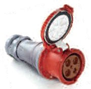 Cooper Wiring CD360C7W Pin & Sleeve Connector, 60A 480V, 2P3W, Watertight - Max. 1.42 Inch