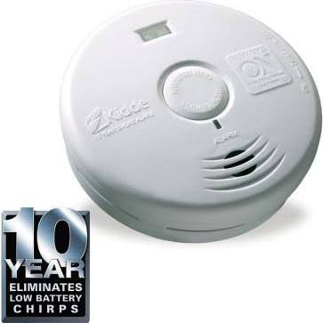 Kidde P3010H Smoke Detector, 10-Year Worry-Free DC Sealed Lithium Battery Powered for Hallway w/Lighted Escape LEDs (21010069)